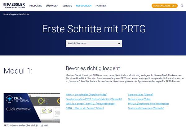 PRTG Erste Schritte
